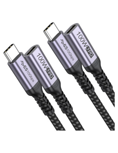 Cable de Extensión USB C 3 pies DteeDck 10Gbps 100W 4K