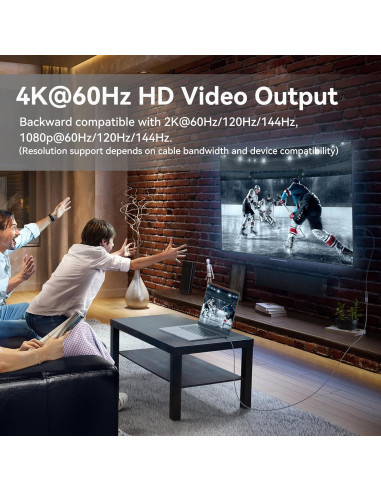 Cable de Extensión USB C 3 pies DteeDck 10Gbps 100W 4K