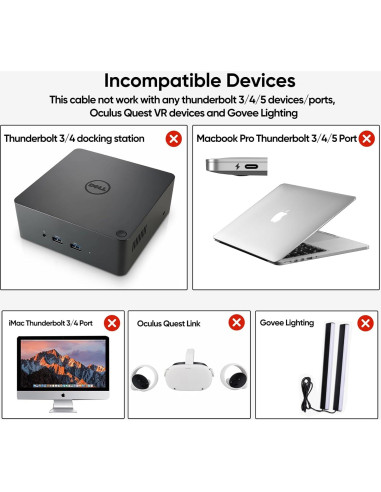 Cable de Extensión USB C 3 pies DteeDck 10Gbps 100W 4K