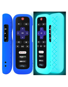 Funda de Control Remoto TCL Roku - Silicona Brillante Azul