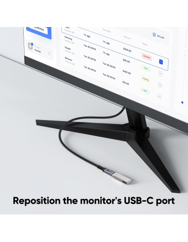 Cable de Extensión USB C 3 pies DteeDck 10Gbps 100W 4K