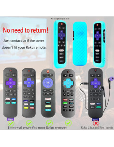 Funda de Control Remoto TCL Roku - Silicona Brillante Azul 2