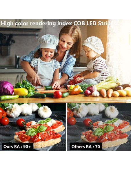 Cinta LED COB 12V 3mm TOPAI 6000K 5m Luz Blanca Brillante