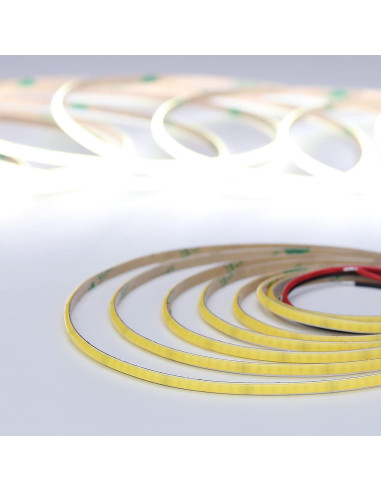 Cinta LED COB 12V 3mm TOPAI 6000K 5m Luz Blanca Brillante