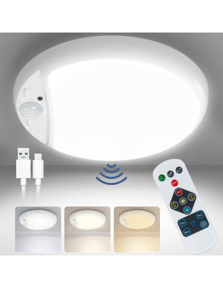Luz de Techo Inalámbrica DEEPLITE con Sensor y Control Remoto