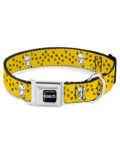 Collar para Perros Peanuts Buckle-Down 28-42 cm Amarillo Negro