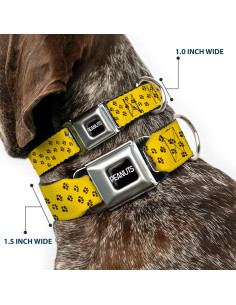Collar para Perros Peanuts Buckle-Down 28-42 cm Amarillo Negro 2