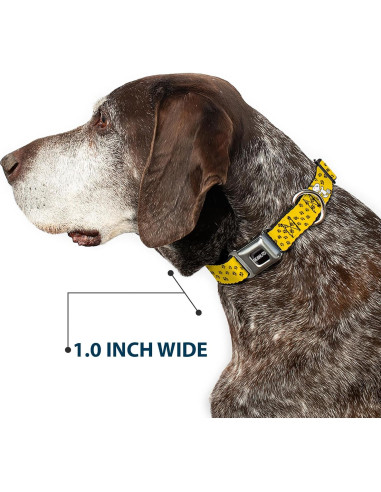 Collar para Perros Peanuts Buckle-Down 28-42 cm Amarillo Negro