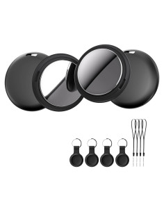 Etiquetas Rastreador Inteligente HYZUITDB 4 Paquete iOS Bluetooth Negro