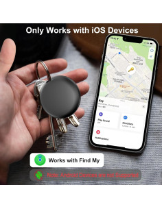 Etiquetas Rastreador Inteligente HYZUITDB 4 Paquete iOS Bluetooth Negro 2