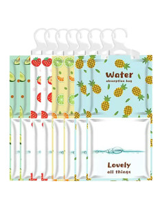 8 Bolsas Deshumidificadoras Colgantes 160g - 4 Colores