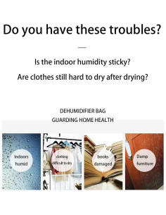 8 Bolsas Deshumidificadoras Colgantes 160g - 4 Colores 2