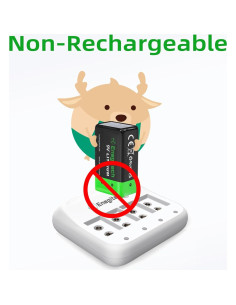 Batería de Litio Enegitech 9V 1200mAh No Recargable - Paquete de 2 2