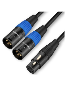 Cable divisor XLR JOLGOO hembra a 2 machos 0.49m