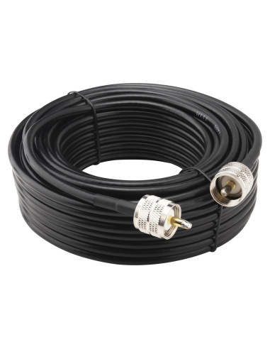 Cable Coaxial UHF Boobrie 15m PL259 Macho a Macho Baja Pérdida