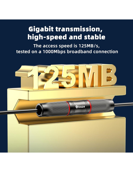 Acoplador Ethernet RJ45 a Prueba de Agua Biaze - Cat7/Cat6/Cat5e