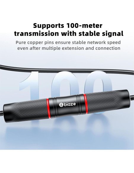 Acoplador Ethernet RJ45 a Prueba de Agua Biaze - Cat7/Cat6/Cat5e