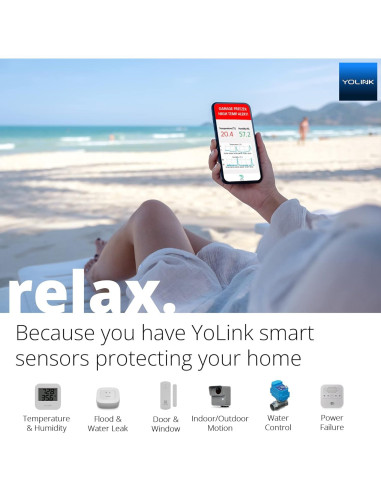 Sensor de Temperatura y Humedad YoLink YS8005-UC con Hub