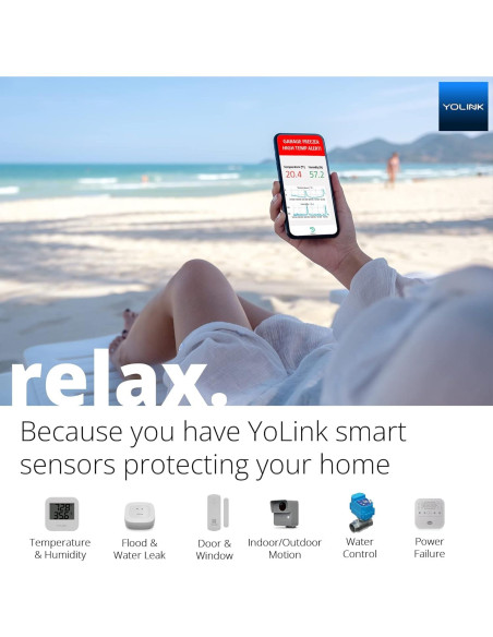 Sensor de Temperatura y Humedad YoLink YS8005-UC con Hub