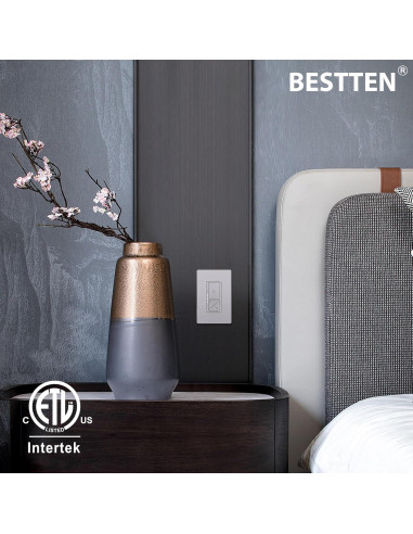 Interruptor Regulador Digital BESTTEN 1 Polo 3 Vías LED Blanco