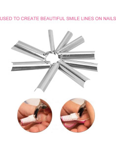 18 Piezas Cortador de Uñas Francesas ZJchao 9 Tamaños Metal 2