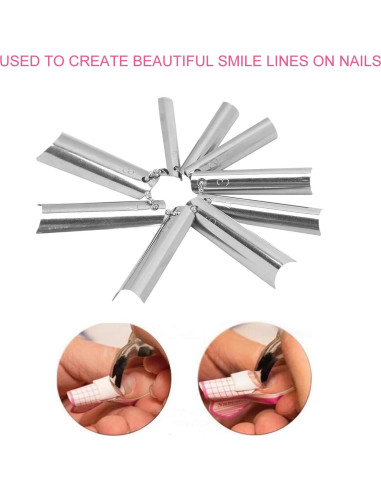 18 Piezas Cortador de Uñas Francesas ZJchao 9 Tamaños Metal