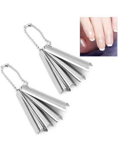 18 Piezas Cortador de Uñas Francesas ZJchao 9 Tamaños Metal