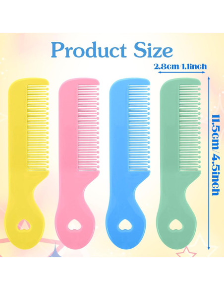 Juego de 4 Peines Suaves para Bebés Abeillo - Cuidado del Cabello