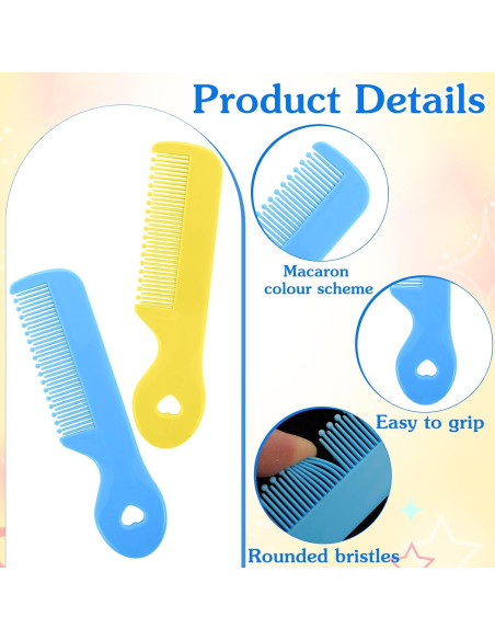 Juego de 4 Peines Suaves para Bebés Abeillo - Cuidado del Cabello