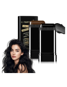 Cepillo Tinte Cabello ZARICS 2 en 1 Negro y Marrón Oscuro