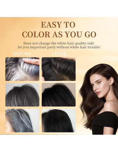 Cepillo Tinte Cabello ZARICS 2 en 1 Negro y Marrón Oscuro