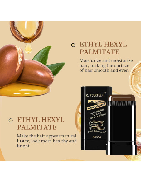 Cepillo Tinte Cabello ZARICS 2 en 1 Negro y Marrón Oscuro