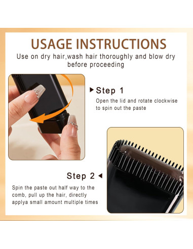 Cepillo Tinte Cabello ZARICS 2 en 1 Negro y Marrón Oscuro