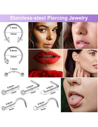 Kit de Perforación de Oídos Dexpinzo con 72 Pendientes