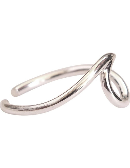 Anillo Ajustable de Olas Plata Esterlina 925 para Dedo del Pie