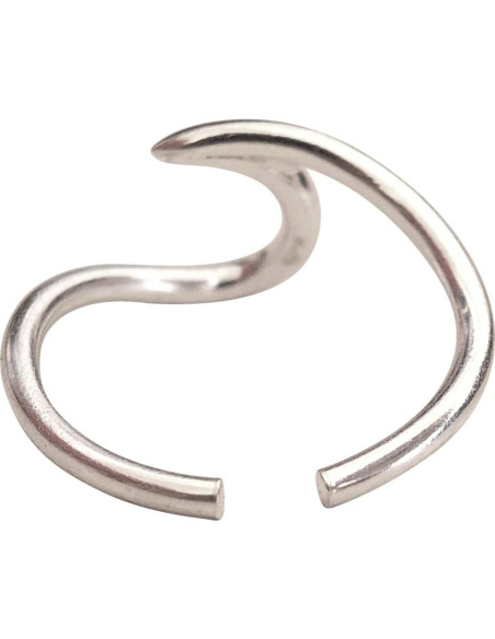 Anillo Ajustable de Olas Plata Esterlina 925 para Dedo del Pie