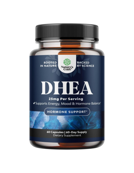 Suplemento DHEA 25mg Natures Craft - Equilibrio Hormonal 60 Cápsulas