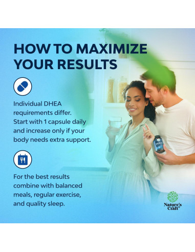 Suplemento DHEA 25mg Natures Craft - Equilibrio Hormonal 60 Cápsulas