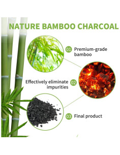 CLEVAST 16 Bolsas de Carbón Activado de Bambú 100g y 50g 2
