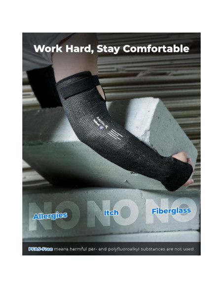 Mangas Resistentes a Cortes Toolant A6 para Jardinería - 1 Par Negro