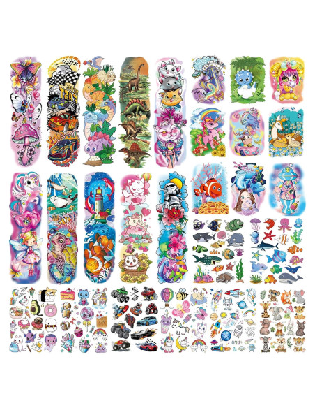 Mangas de Tatuajes Temporales Tazimi para Niños - 27 Hojas