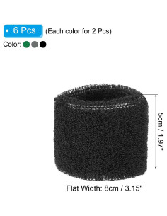 Muñequera Deportiva PATIKIL Algodón Toalla Absorbente 8x5cm 2