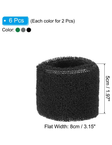 Muñequera Deportiva PATIKIL Algodón Toalla Absorbente 8x5cm