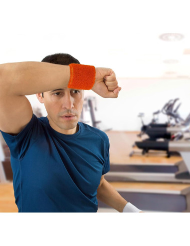 Muñequera Deportiva PATIKIL Algodón Toalla Absorbente 8x5cm