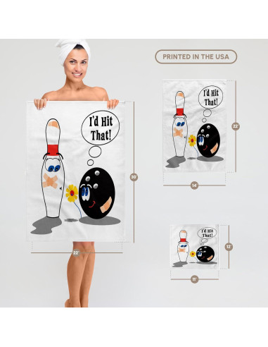 Toalla de Mano 3dRose Yo Golpeé Esa Bola de Bowling 38x56cm