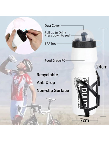 Soporte y jaula para botella de agua Suruid 739ml plástico