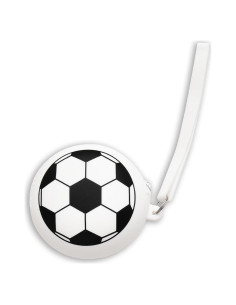 Monedero de Silicona Redondo de Fútbol Blanco y Negro