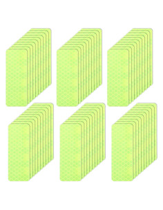 60 Calcomanías Reflectantes Verde PVC 3x8 cm Larrel