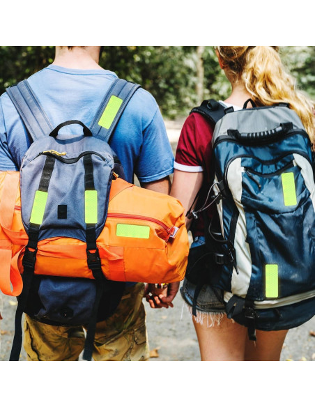 60 Calcomanías Reflectantes Verde PVC 3x8 cm Larrel