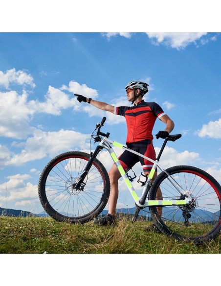 60 Calcomanías Reflectantes Verde PVC 3x8 cm Larrel